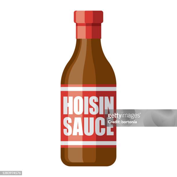hoisin sauce icon on transparent background - hoisin sauce stock illustrations