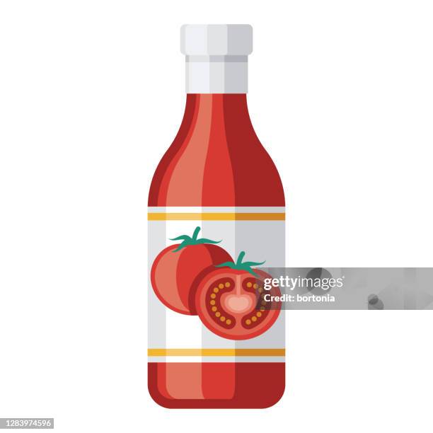 ketchup icon on transparent background - savoury food stock illustrations