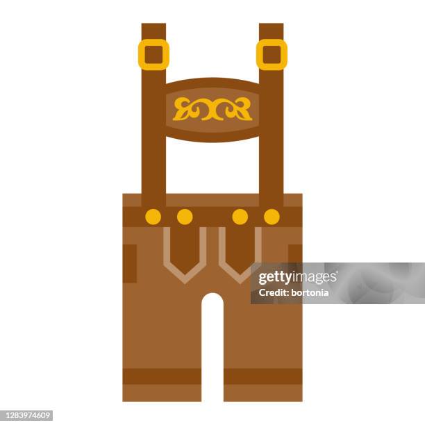lederhosen icon on transparent background - lederhosen stock illustrations