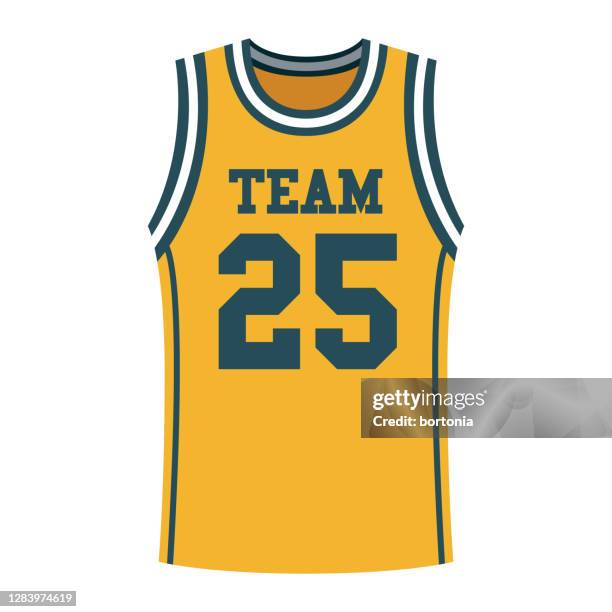 stockillustraties, clipart, cartoons en iconen met het pictogram van de jersey van het basketbal op transparante achtergrond - uniform