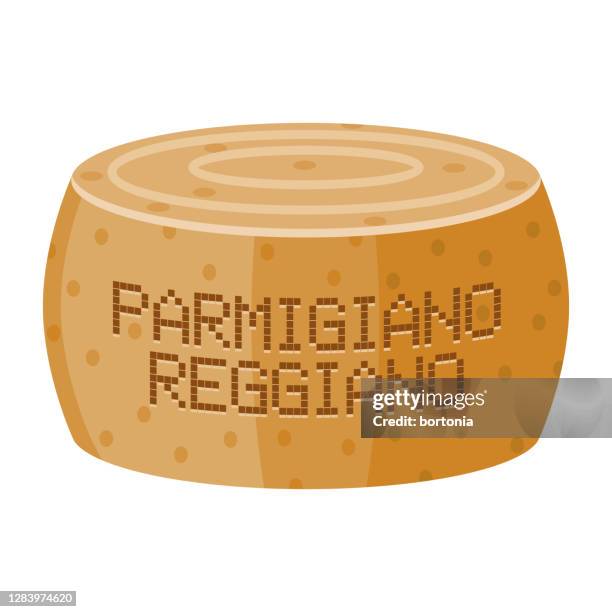 stockillustraties, clipart, cartoons en iconen met parmigiano reggiano-pictogram op transparante achtergrond - wiel kaas