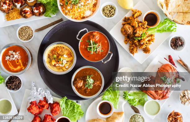 indian cuisines. - chicken tandoori stock pictures, royalty-free photos & images