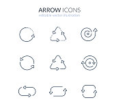 cycle arrow icon set for web and app