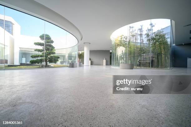 sun room inside the art gallery - concrete surface stock pictures, royalty-free photos & images