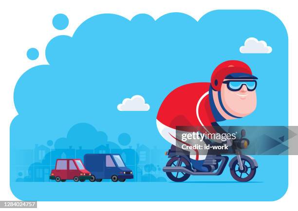 man riding motorcycle - man riding motorcycle clip art stock illustrations