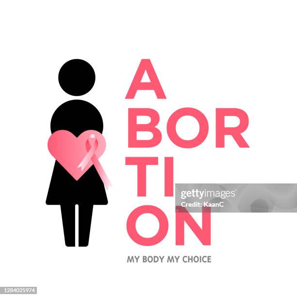 abortion banner icon in flat style stock illustration - abortion protest stock illustrations