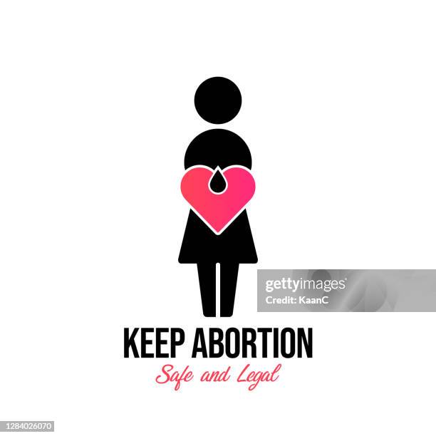 abortion banner icon in flat style stock illustration - abortion protest stock illustrations