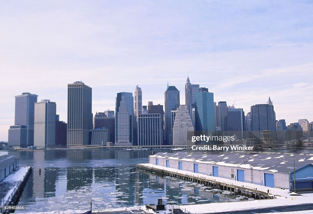 NY, View of lower Manhattan from Brooklyn