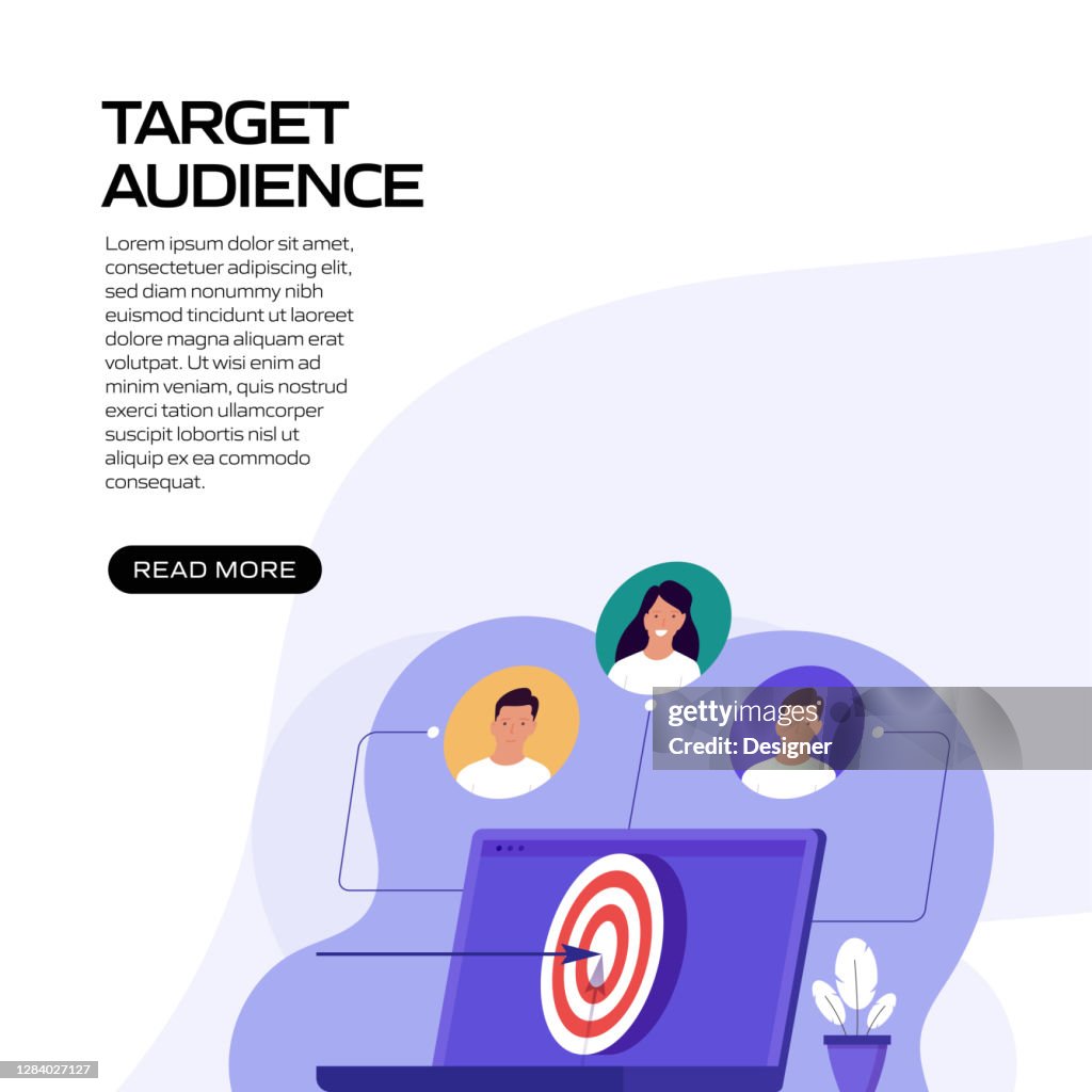 Target Audience Concept Vector Illustration For Website Banner ...
