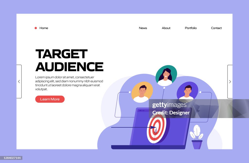 Target Audience Concept Vector Illustration For Website Banner ...