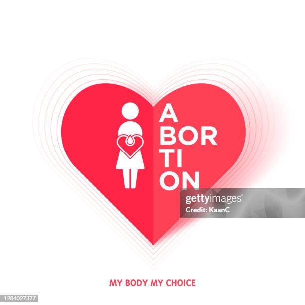 abortion banner icon in flat style stock illustration - abortion protest stock illustrations