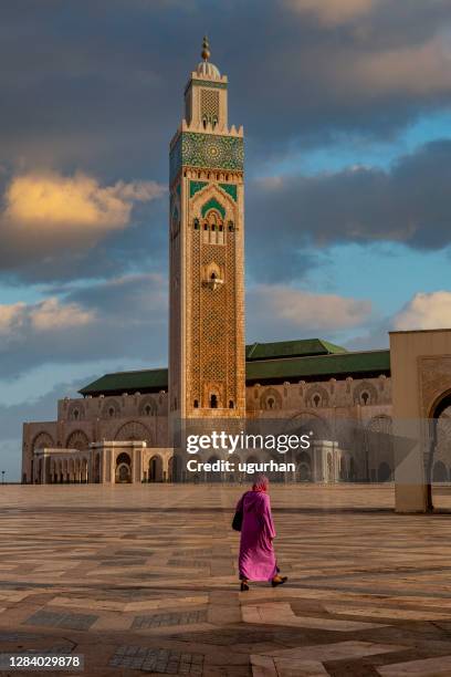 casablanca, morocco - mosque hassan ii stock pictures, royalty-free photos & images