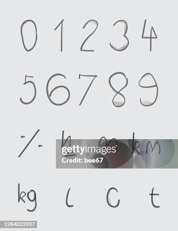 Hand Drawn Numbers Math Numbers Drawn By Hand High-Res Vector Graphic - Getty Images