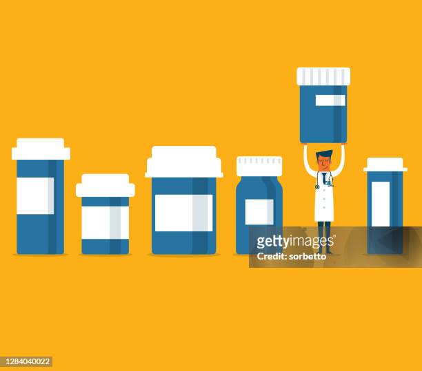 medical prescription drugs - chemist stock illustrations
