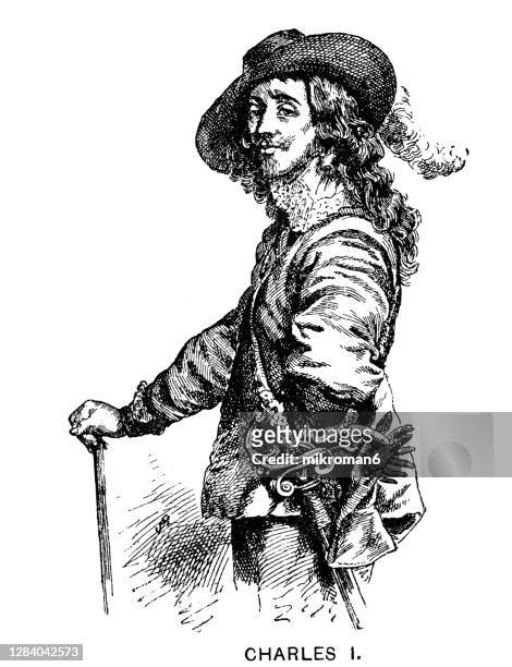 portrait of charles i, king of england, scotland, and ireland - king royal person stock pictures, royalty-free photos & images