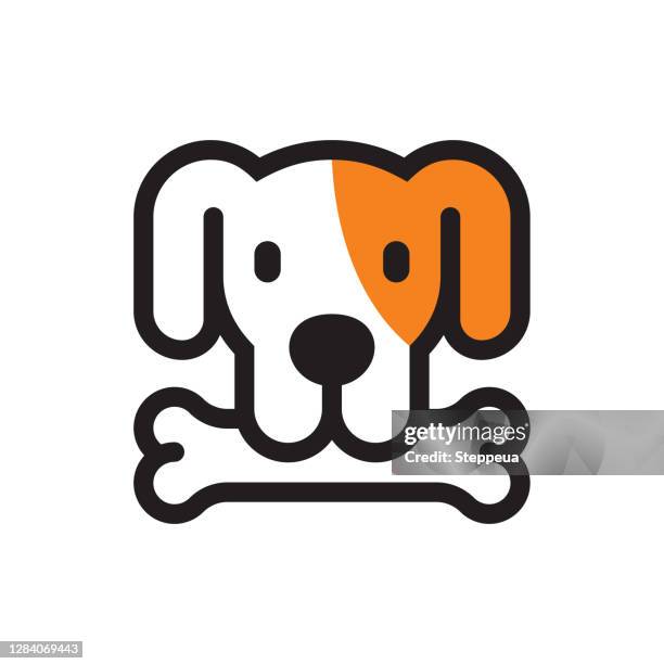 dog with bone - them bones stock illustrations