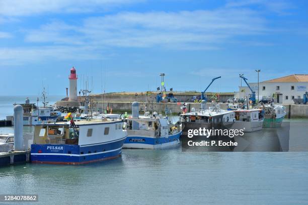 ile d'oléron, la cotinière, the fishing port. - oléron stock pictures, royalty-free photos & images