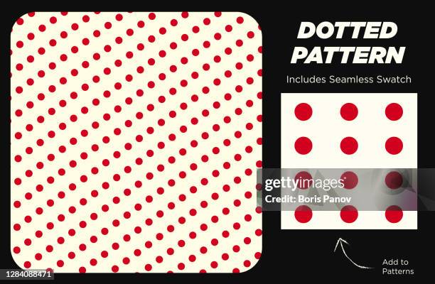 seamless dotted pattern of red polka dots for fast food diner restaurant texture template - diner background stock illustrations