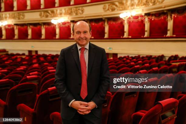 Superintendent Dominique Meyer poses at Teatro Alla Scala on November 05, 2020 in Milan, Italy.