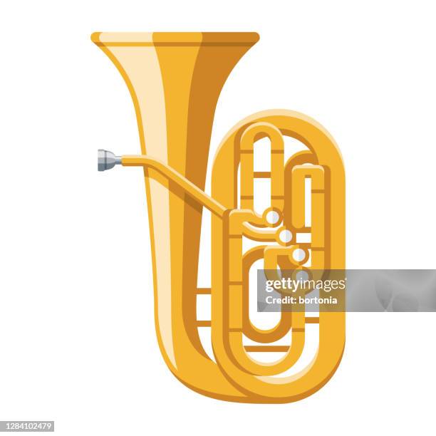 ilustrações de stock, clip art, desenhos animados e ícones de tuba icon on transparent background - tuba