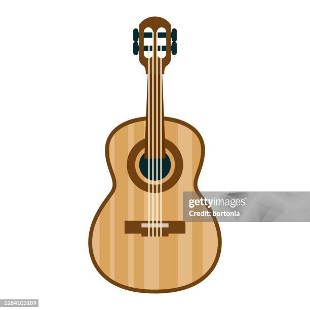 classical guitar icon on transparent background - classical guitar stock illustrations