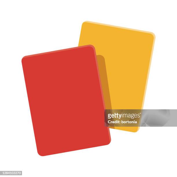 foul cards icon on transparent background - red card stock illustrations