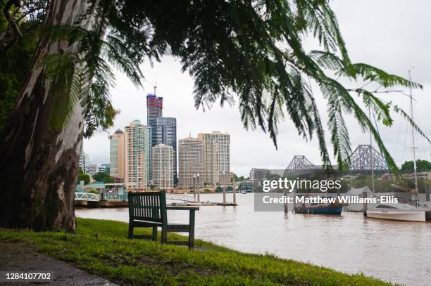 Offices in Brisbane, taken from Brisbane Botanical Gardens, Queensland, Australia.