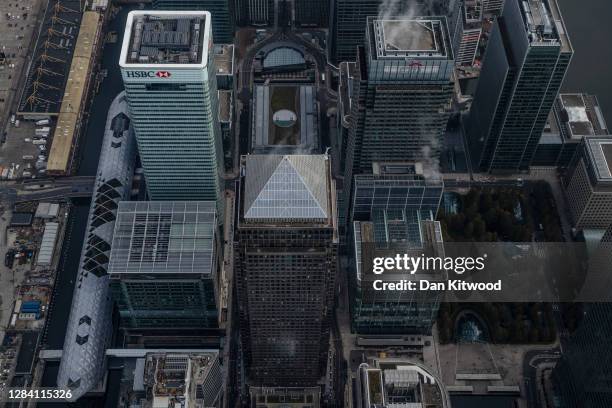 The Canary Wharf business district including global financial institutions Citigroup Inc., State Street Corp., Barclays Plc, HSBC Holdings Plc and...