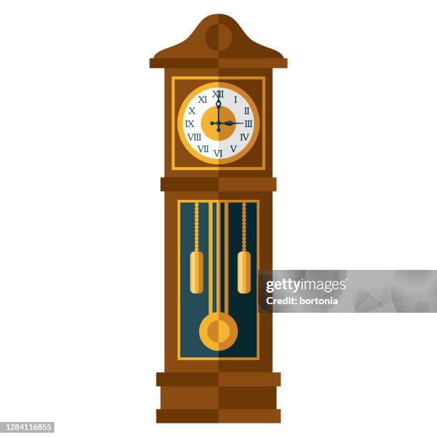 ilustraciones, imágenes clip art, dibujos animados e iconos de stock de icono del reloj del abuelo antiguo sobre el fondo transparente - reloj antiguo