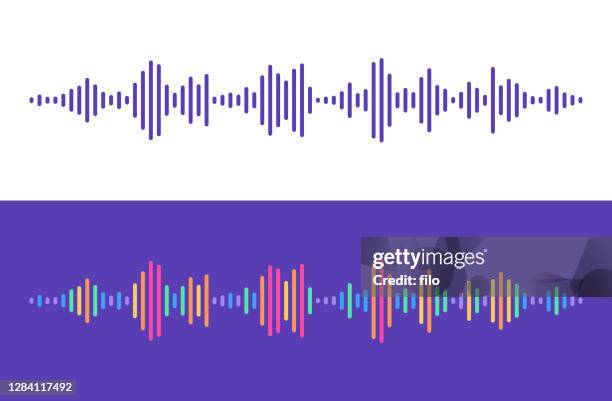 ilustraciones, imágenes clip art, dibujos animados e iconos de stock de líneas de niveles de audio - noise