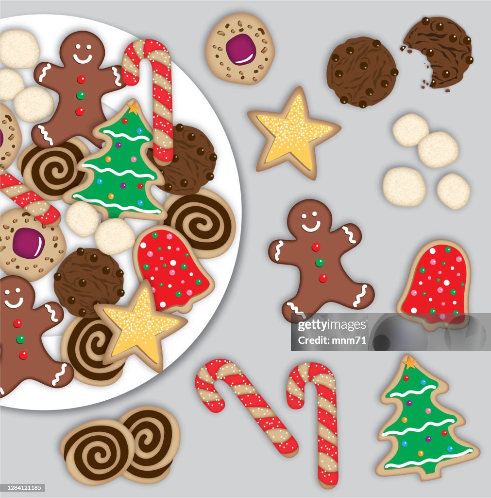 クリスマスクッキーデジタルイラスト