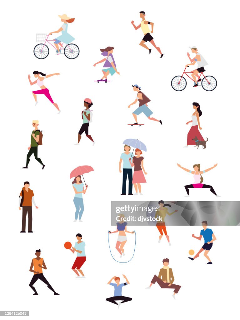 Activity Images Physical Activity People Practicing In Outdoor Sports Or Recreational ...