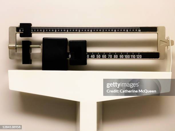 traditional physician mechanical beam medical scale - anoressia foto e immagini stock