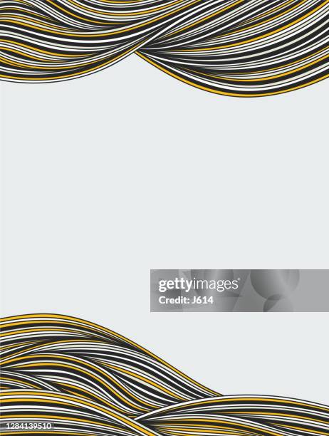 abstract flow doodle frame - abstract twisted multicolored shape stock illustrations