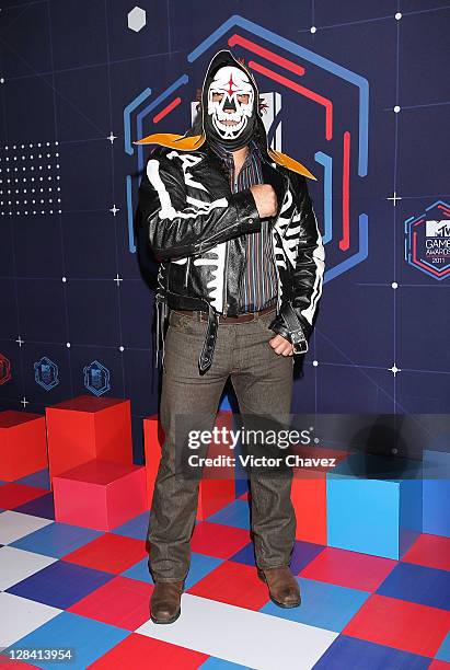 Mexican wrestler La Parka attends the 2011 MTV Game Awards at Salon Vive Cuervo on October 6, 2011 in Mexico City, Mexico.