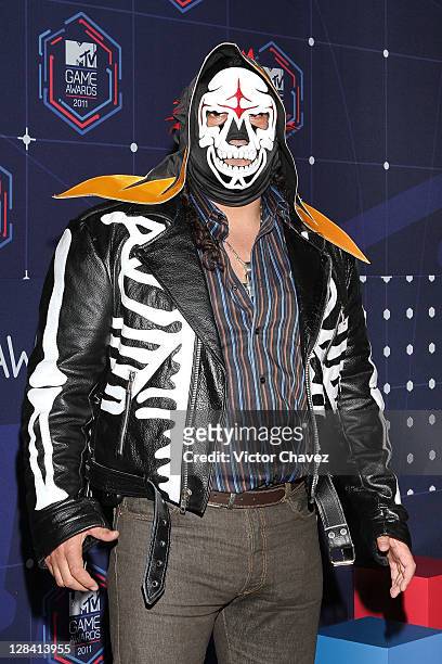 Mexican wrestler La Parka attends the 2011 MTV Game Awards at Salon Vive Cuervo on October 6, 2011 in Mexico City, Mexico.