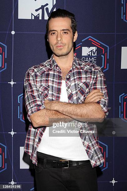 Singer Jose Madero of rock band Panda attends the 2011 MTV Game Awards at Salon Vive Cuervo on October 6, 2011 in Mexico City, Mexico.