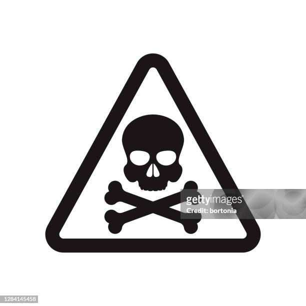 toxic icon on transparent background - poisonous stock illustrations