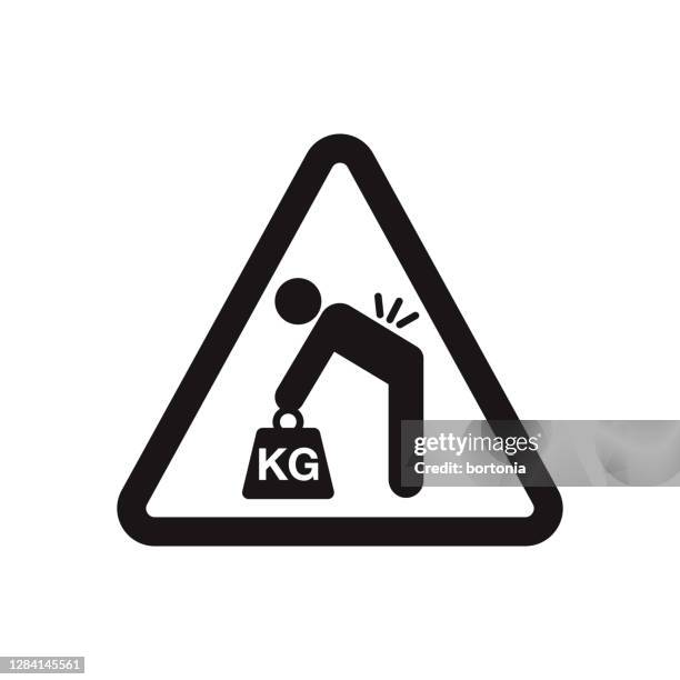 heavy icon on transparent background - osha hazard communication pictogram stock illustrations
