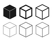 Cube icon set / vector