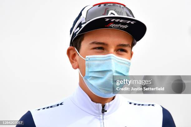 Start / Michel Ries of Luxembourg and Team Trek - Segafredo / Mask / Covid safety measures / Team Presentation / during the 75th Tour of Spain 2020,...