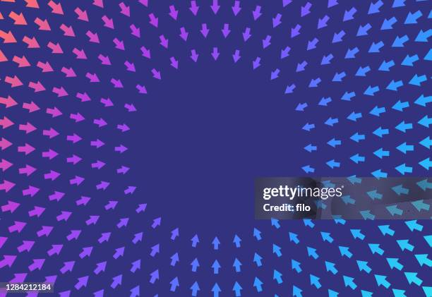 arrow merging focus background - abstract direction stock illustrations