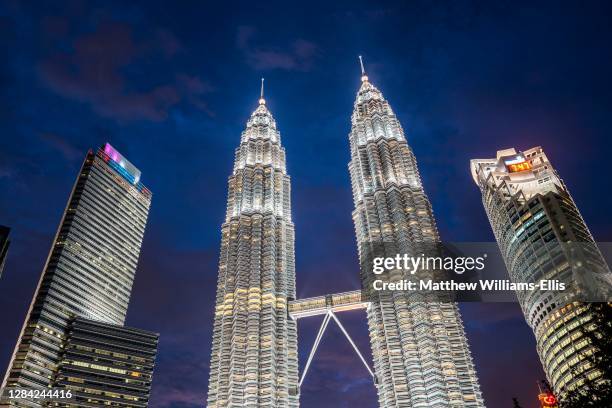 Petronas Twin Towers at night, Kuala Lumpur, Malaysia, Southeast Asia.