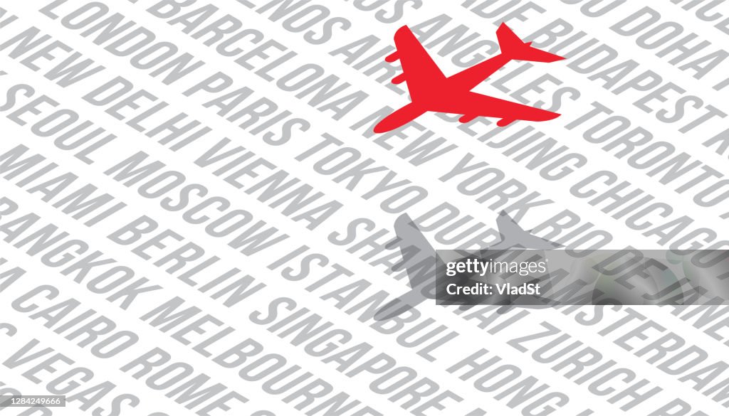 Air Travel Flights Airfare World Cities Background