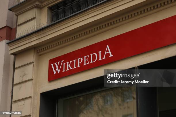 Wikipedia logo is seen on November 06, 2020 in Berlin, Germany.