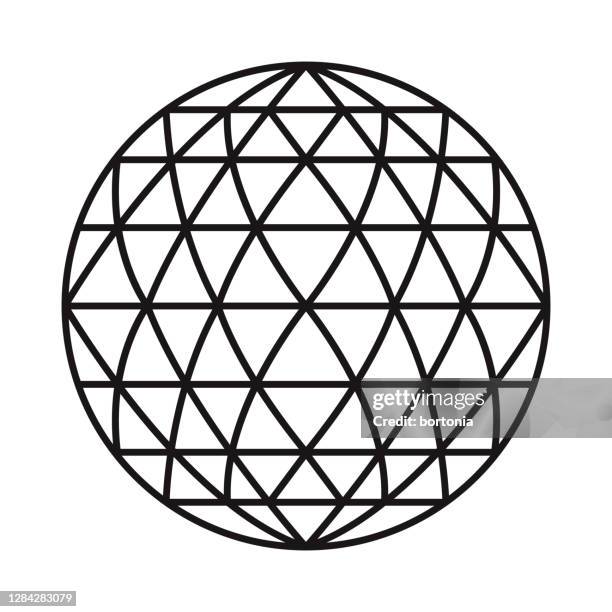 ball cut gemstone icon on transparent background - ball drop stock illustrations