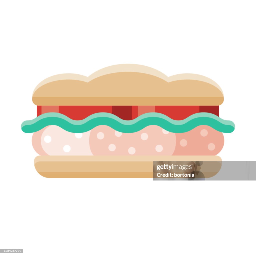 Thunfisch Sandwich Icon auf transparentem Hintergrund