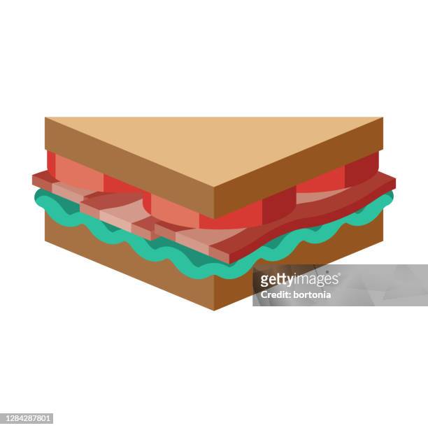 blt icon on transparent background - lunch break icon stock illustrations