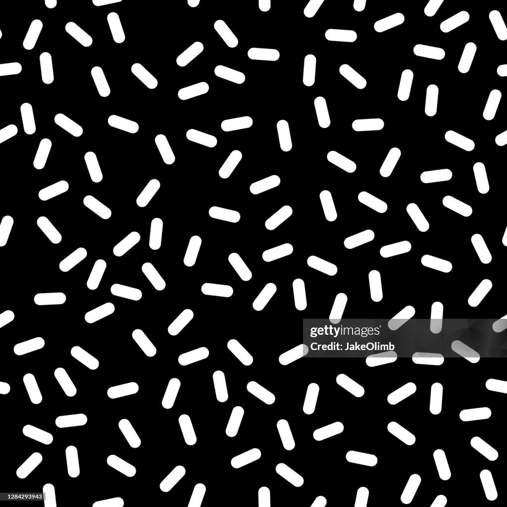 Sprinkles Pattern Black and White
