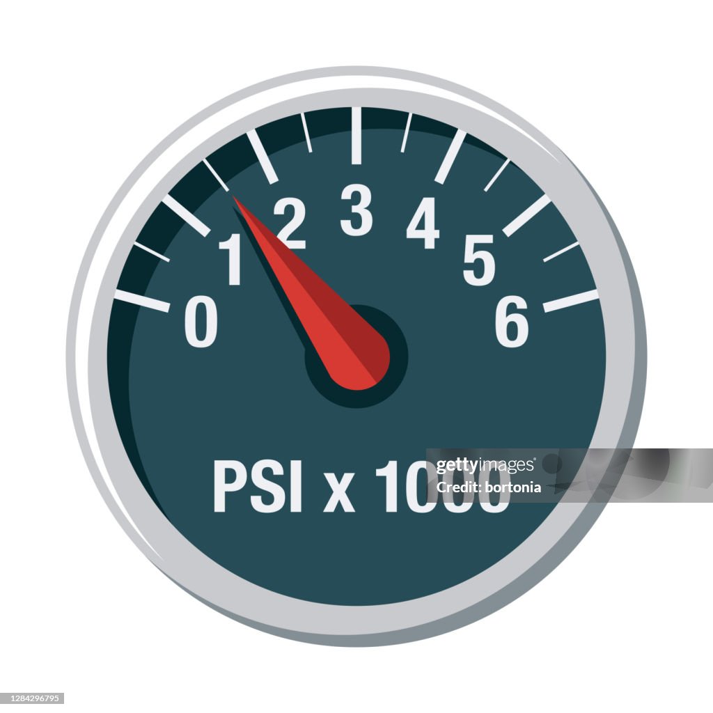 Air Pressure Gauge Icon on Transparent Background